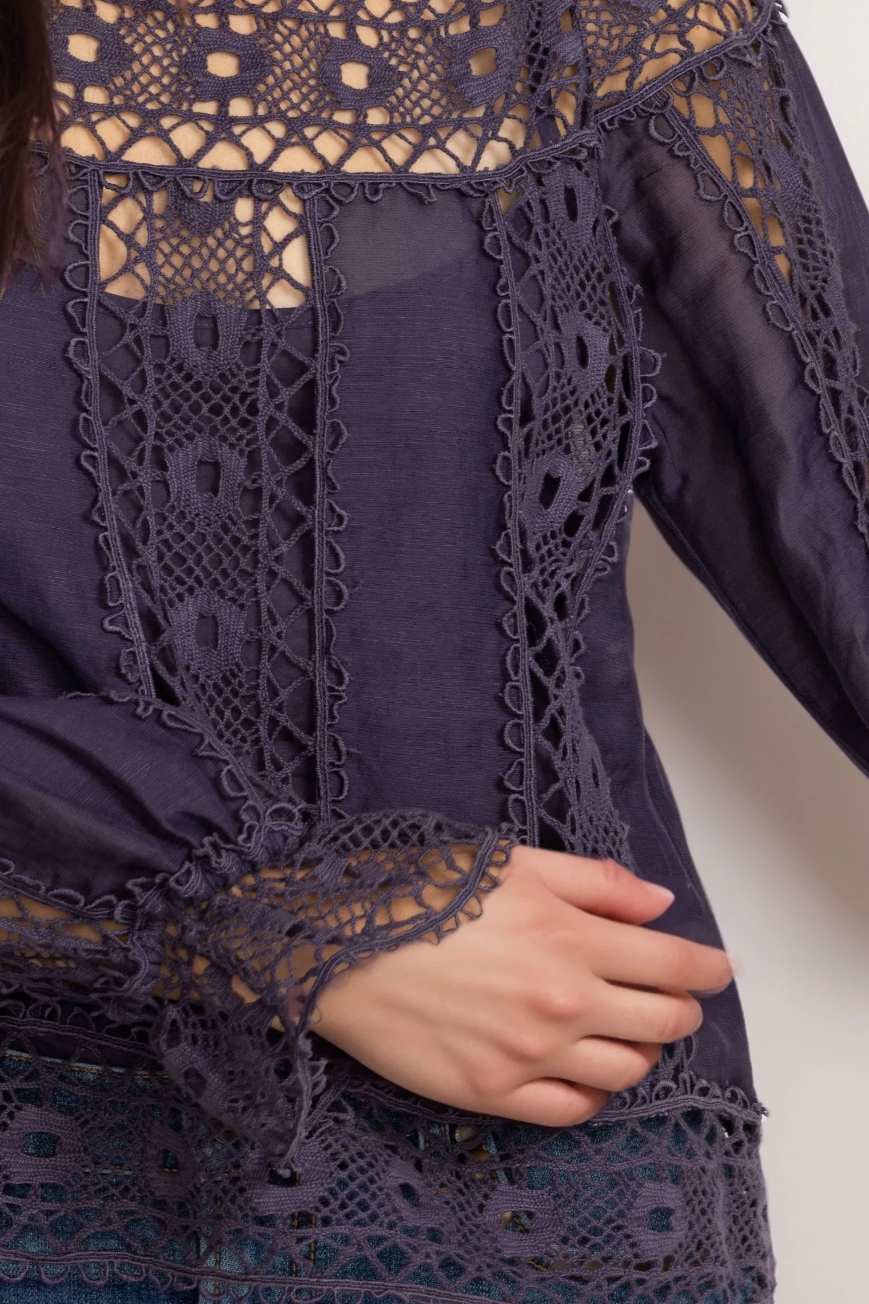 Johnny Was Jade Danila Lace Blouse L10124 *
