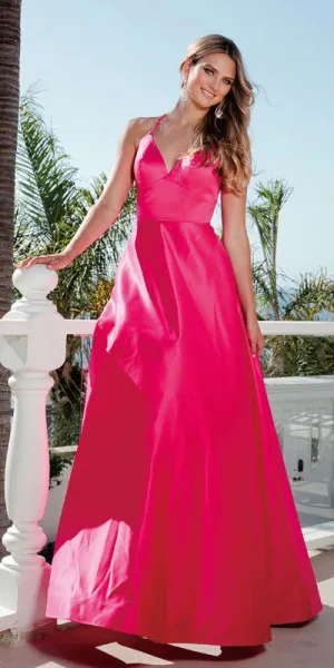 Juliet 230 Stylish Back Long A-Line Satin Prom Dress with Pockets