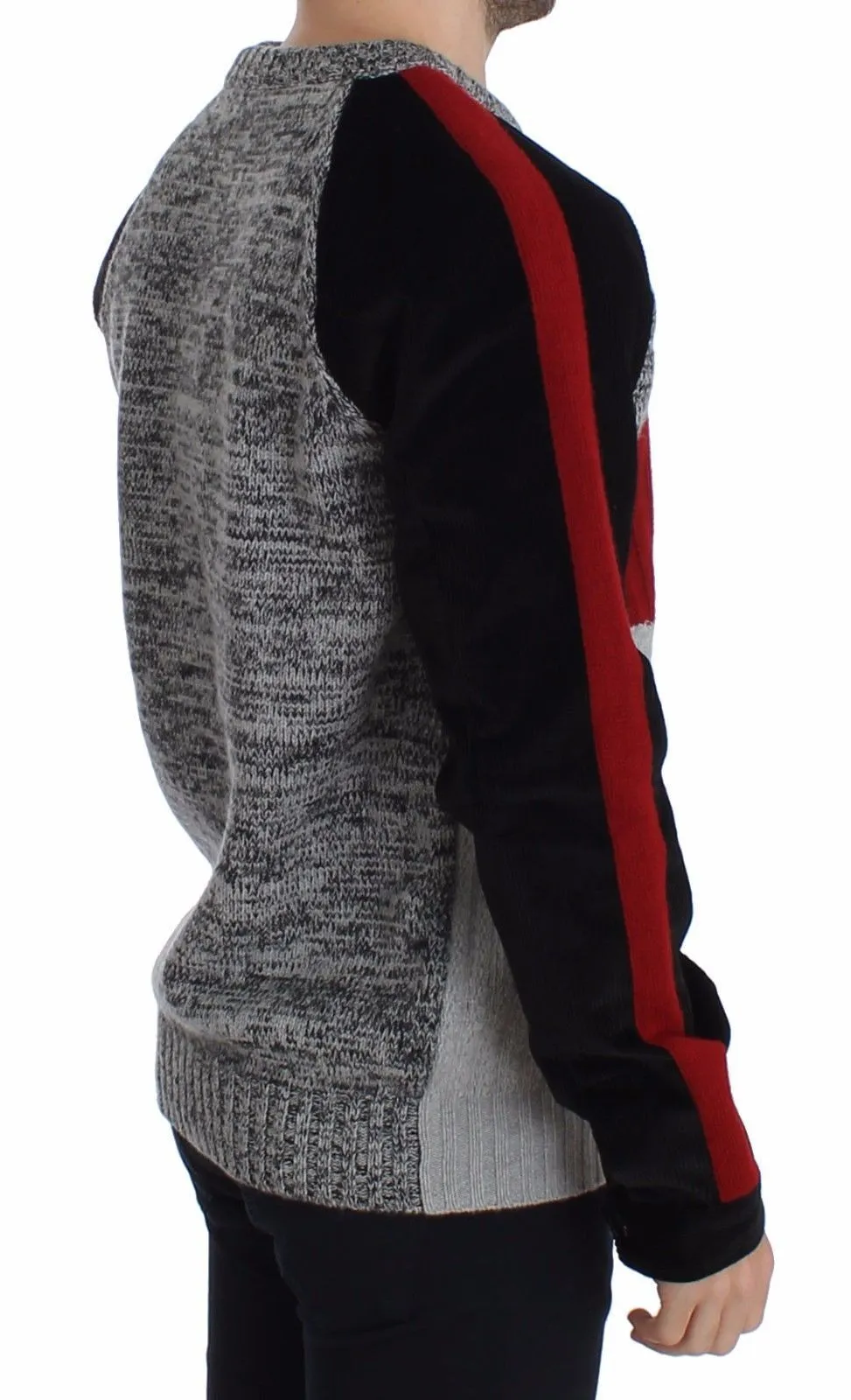 Knitted Wool Cashmere Crewneck Sweater Pullover