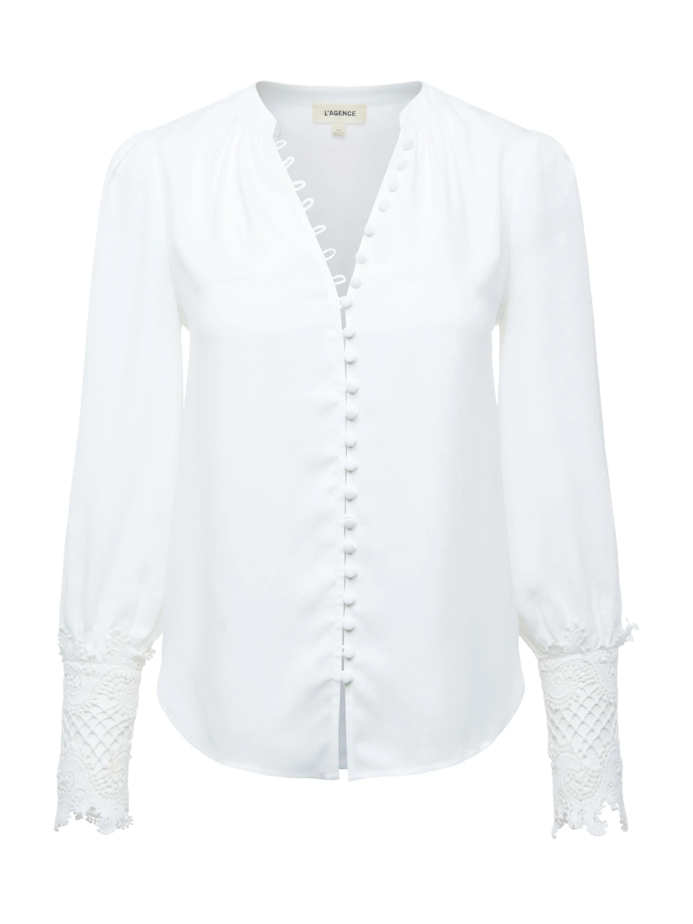L'AGENCE AVA LACE CUFF BLOUSE