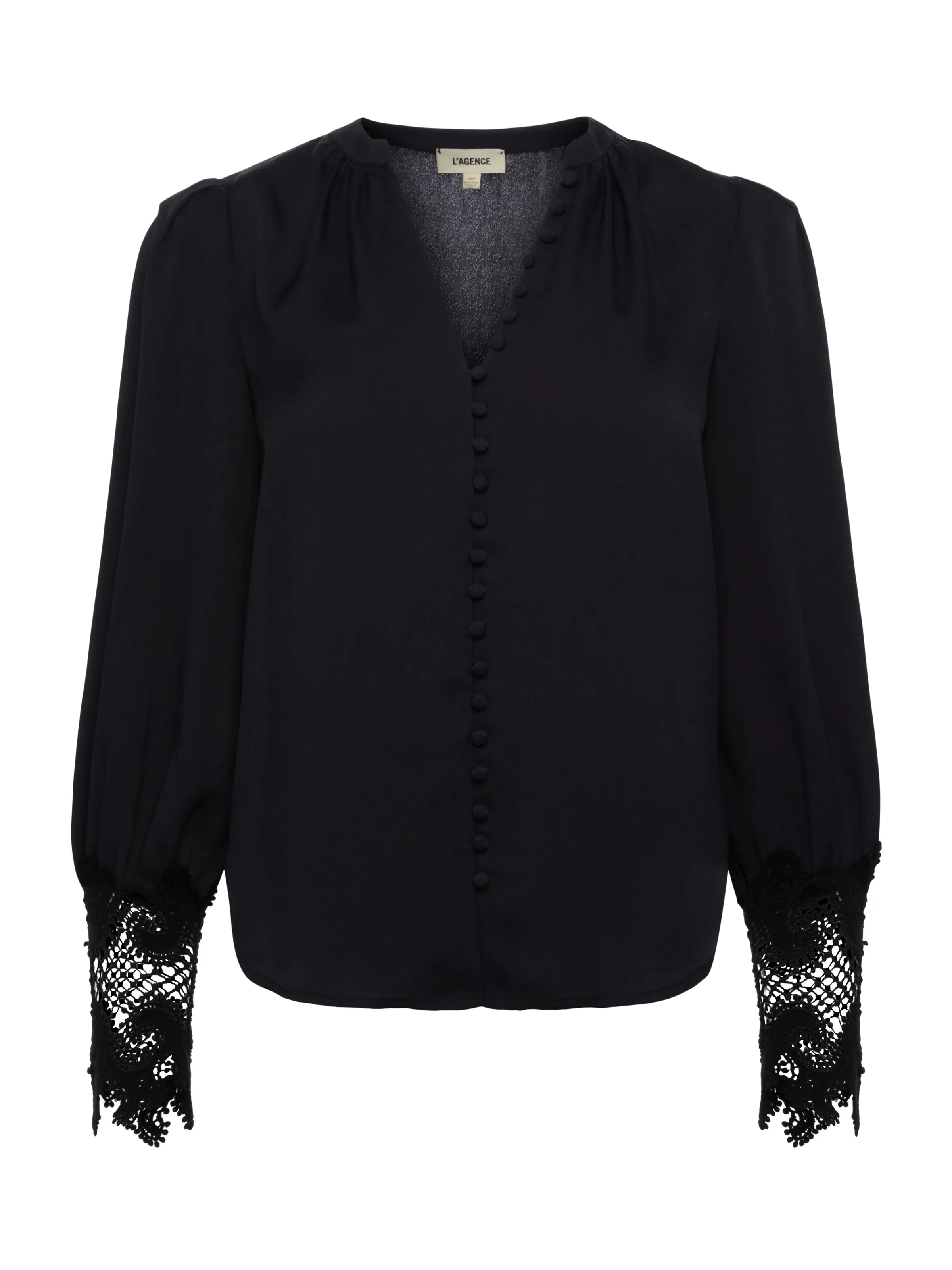 L'AGENCE AVA LACE CUFF BLOUSE