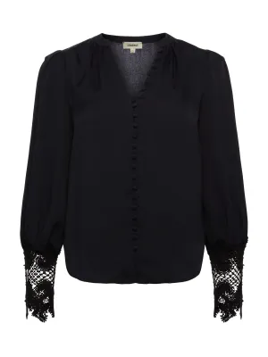 L'AGENCE AVA LACE CUFF BLOUSE