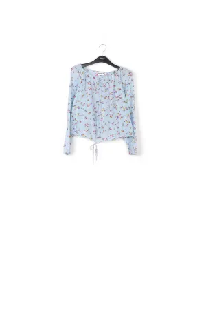 Light blue floral blouse