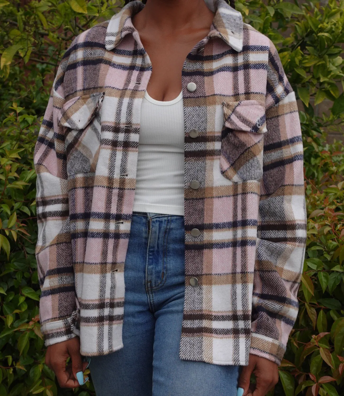 Lila Shacket(Pink/Taupe)