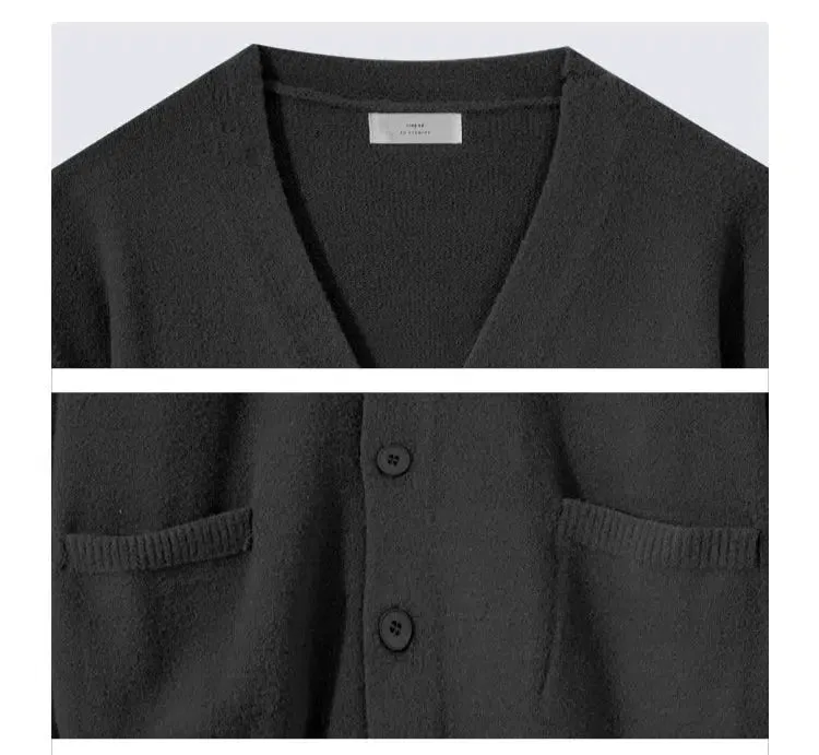 Loose Fit Button Front Knit Cardigan