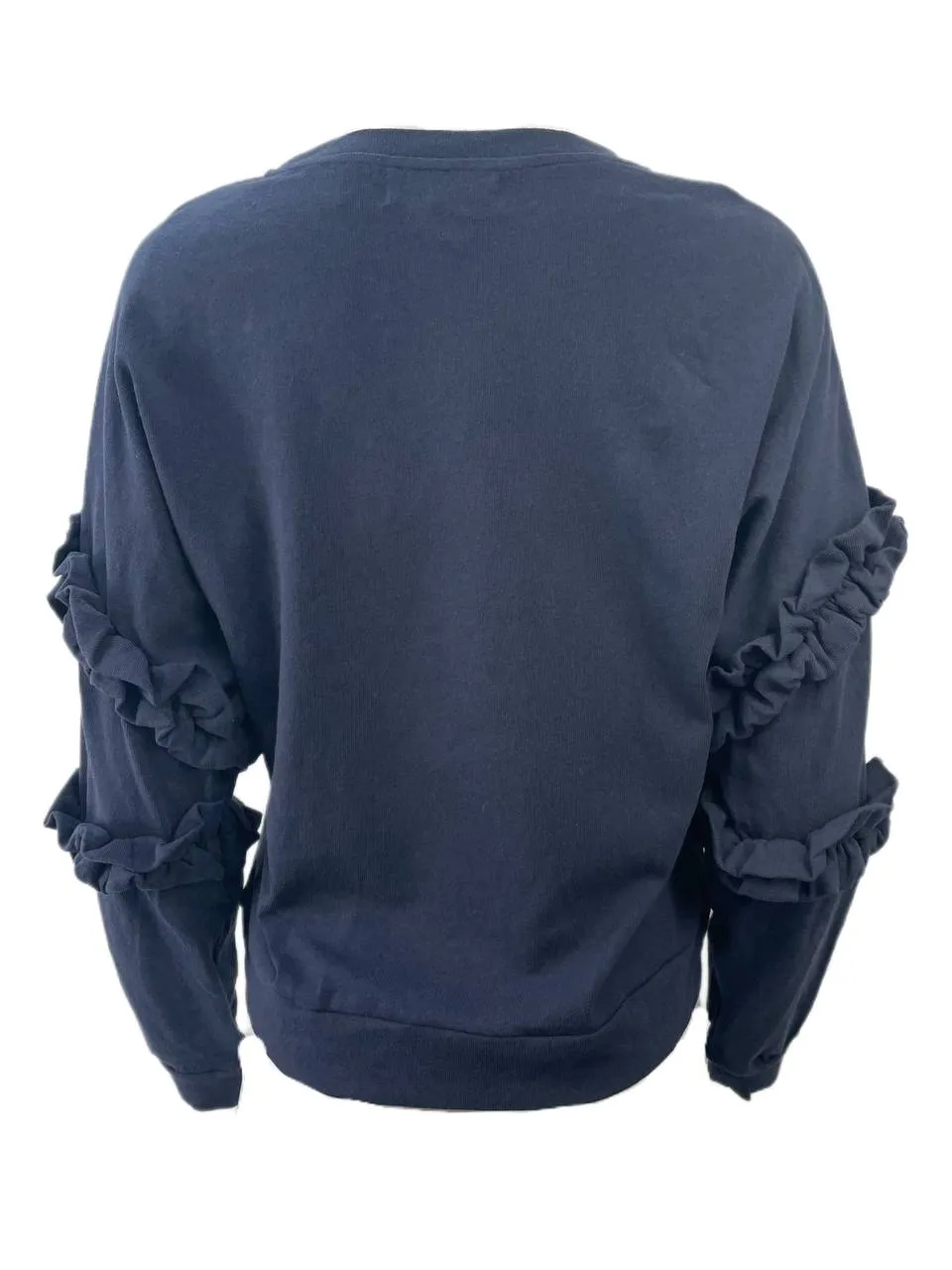 LOST IN LUNAR Women's Navy Cheap Thrills Knit Cotton Sweatshirt Size US 4 NWT