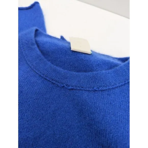 LOT OF 2 - J. Crew Women's 100% Cashmere Crewneck Sweaters, Pink Blue, Small