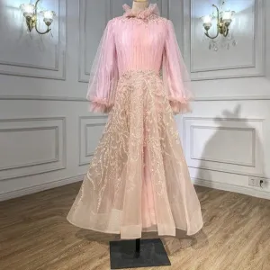 Luxury Evening Dresses Gowns Lantern Sleeves