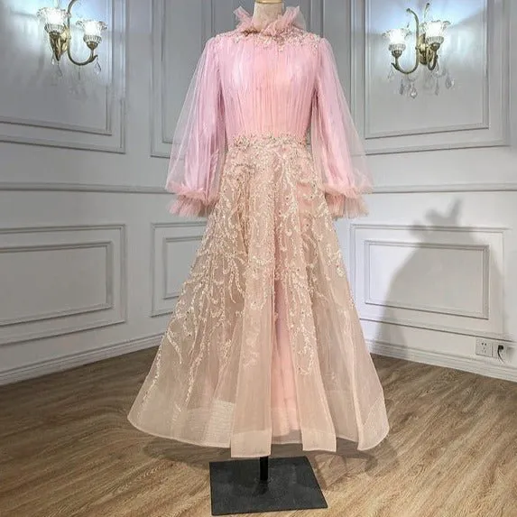 Luxury Evening Dresses Gowns Lantern Sleeves