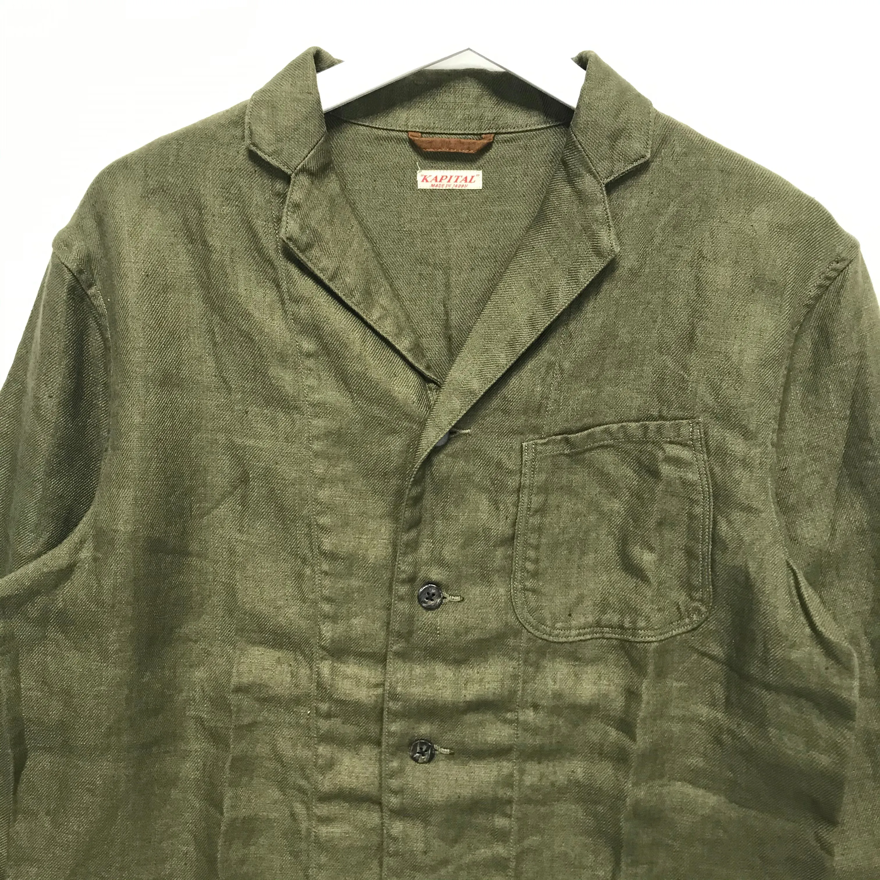 [M] Kapital Linen Four Button Jacket Olive