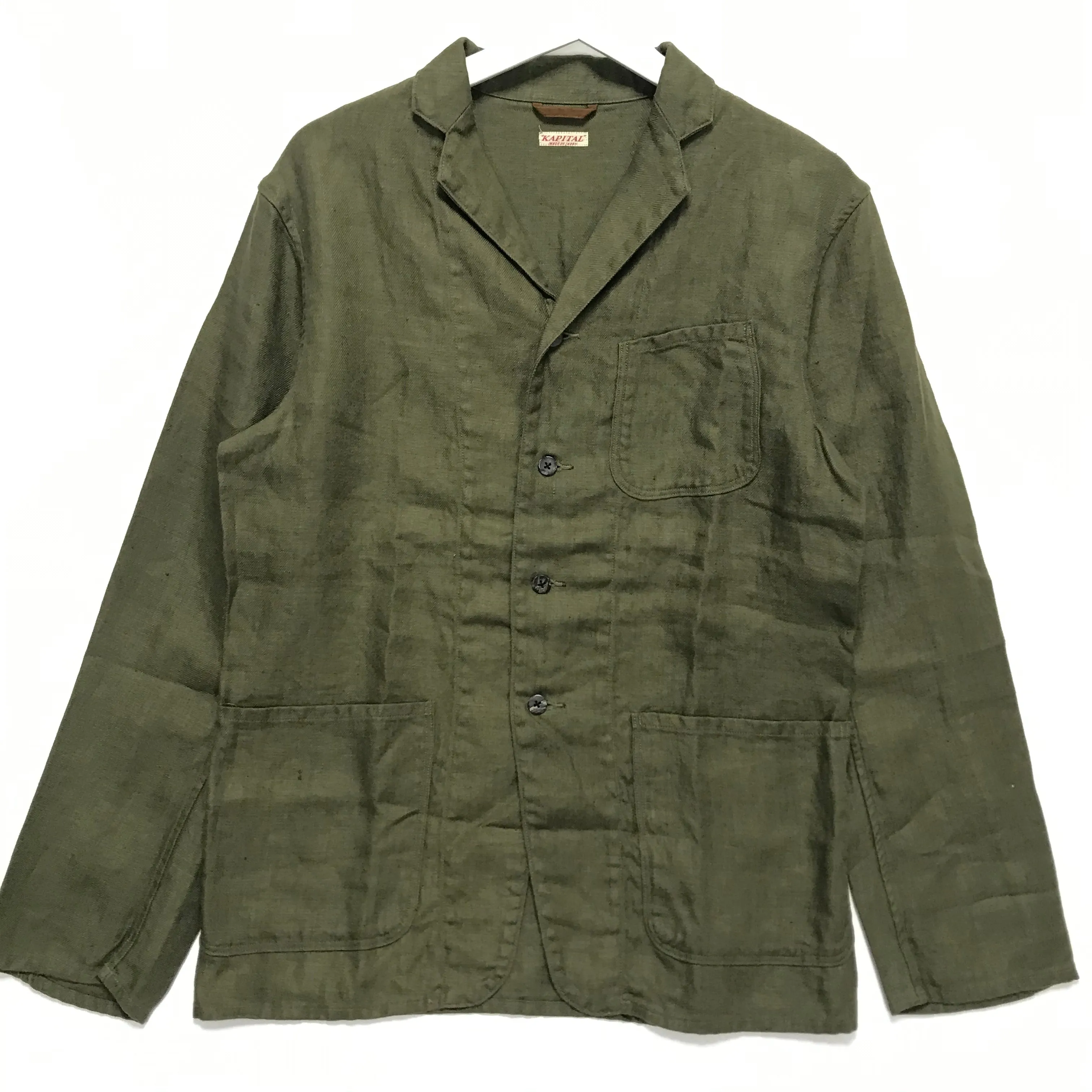[M] Kapital Linen Four Button Jacket Olive