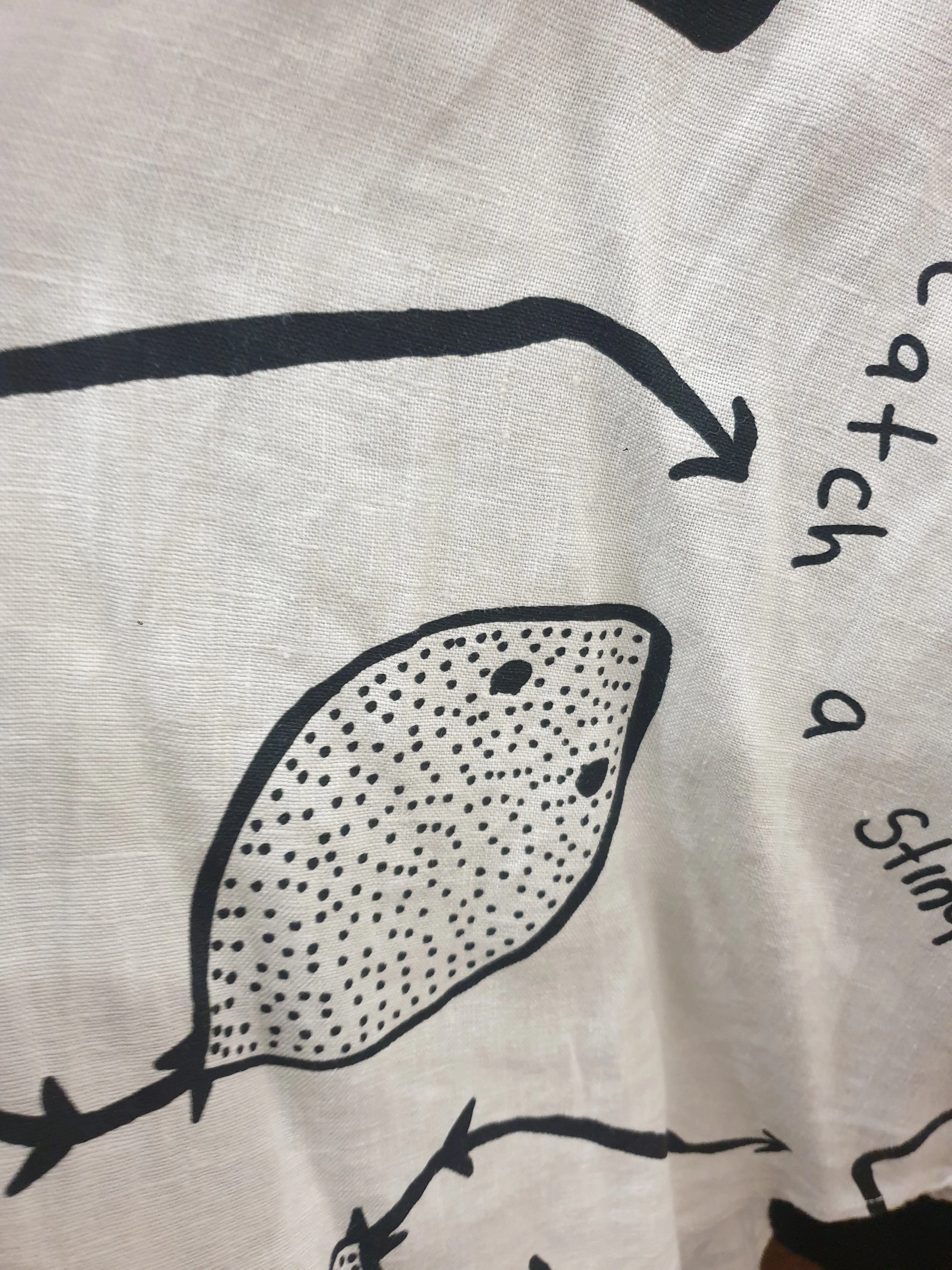 Magpie Goose linen stingray shirt size 16