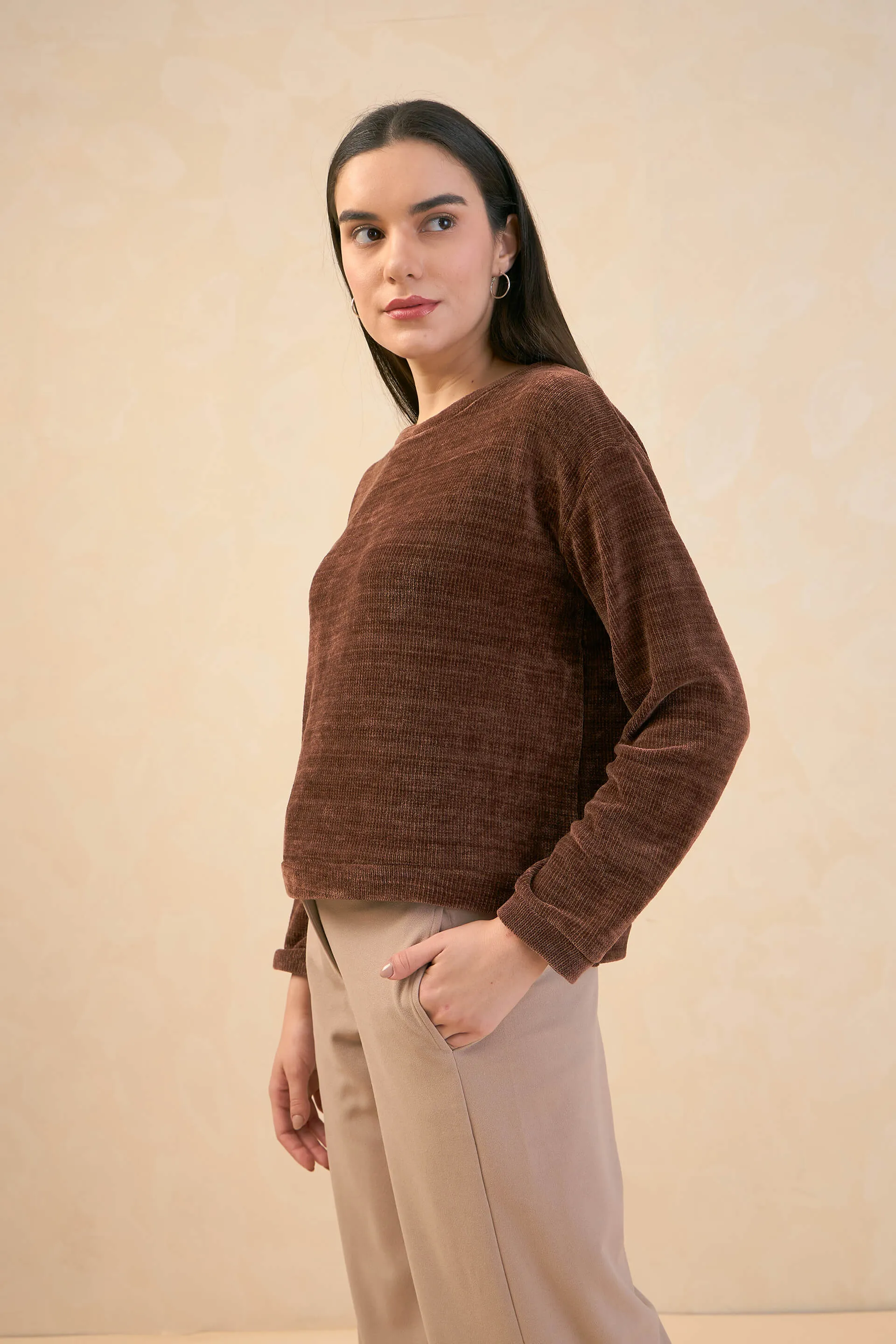 Margo Corduroy Jumper - Brown