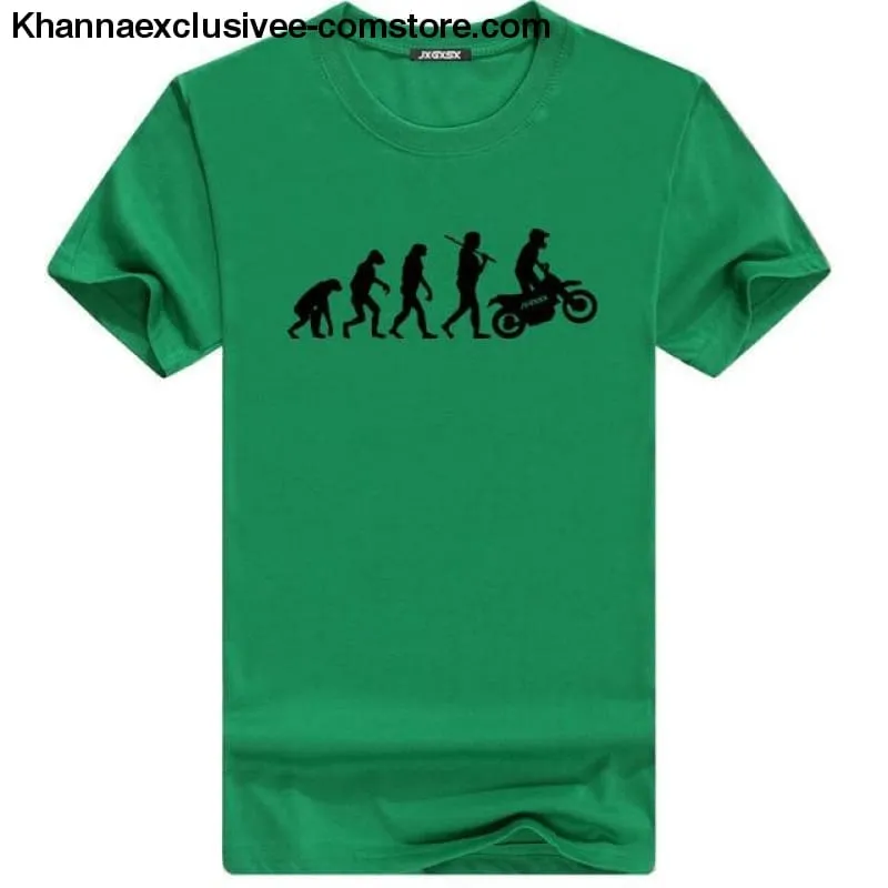 Men's MOTORCYCLE EVOLUTION T Shirt  Summer Short Sleeve O-Neck Cotton Good Quality T-shirt