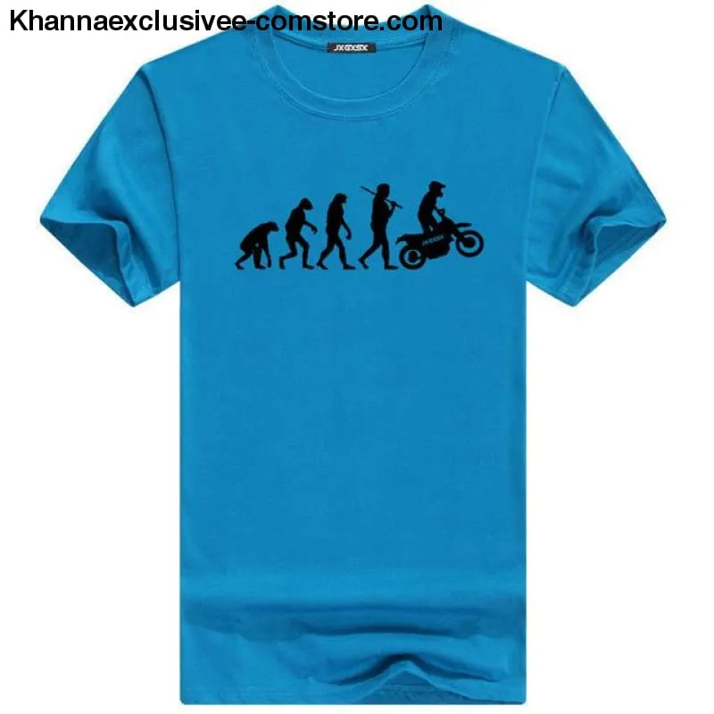 Men's MOTORCYCLE EVOLUTION T Shirt  Summer Short Sleeve O-Neck Cotton Good Quality T-shirt