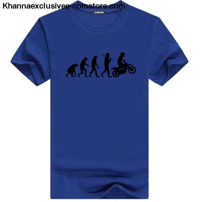 Men's MOTORCYCLE EVOLUTION T Shirt  Summer Short Sleeve O-Neck Cotton Good Quality T-shirt