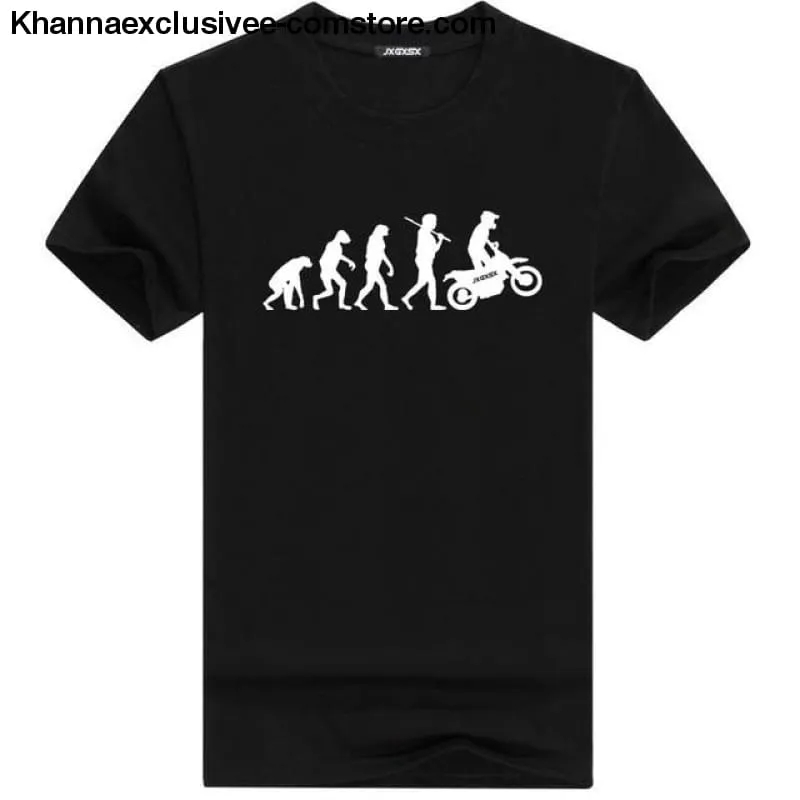 Men's MOTORCYCLE EVOLUTION T Shirt  Summer Short Sleeve O-Neck Cotton Good Quality T-shirt