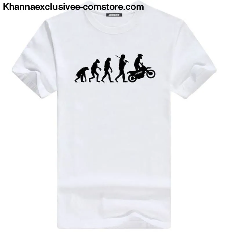 Men's MOTORCYCLE EVOLUTION T Shirt  Summer Short Sleeve O-Neck Cotton Good Quality T-shirt