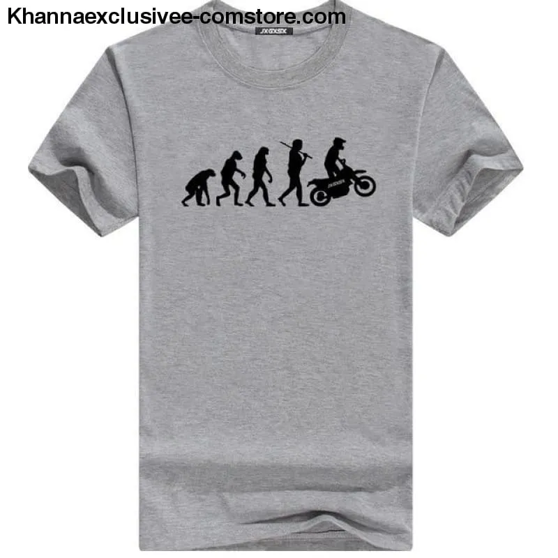 Men's MOTORCYCLE EVOLUTION T Shirt  Summer Short Sleeve O-Neck Cotton Good Quality T-shirt