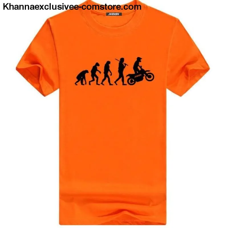 Men's MOTORCYCLE EVOLUTION T Shirt  Summer Short Sleeve O-Neck Cotton Good Quality T-shirt