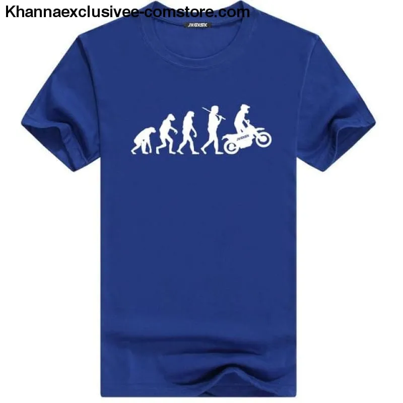 Men's MOTORCYCLE EVOLUTION T Shirt  Summer Short Sleeve O-Neck Cotton Good Quality T-shirt
