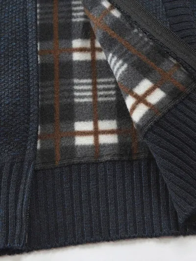 Men's Stripe Stand Collar Sweater for Spring & Fall