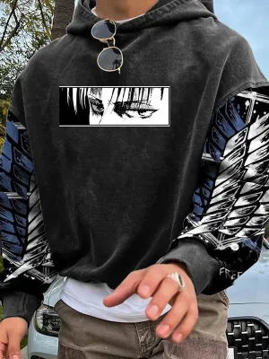 Men's Stylish Comic Print Hoodie