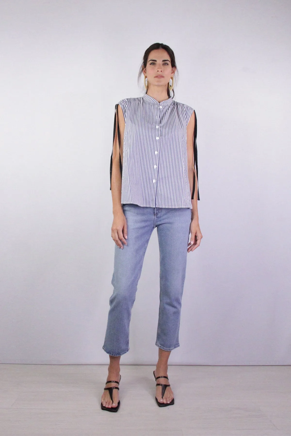Milena Top in Navy Stripes