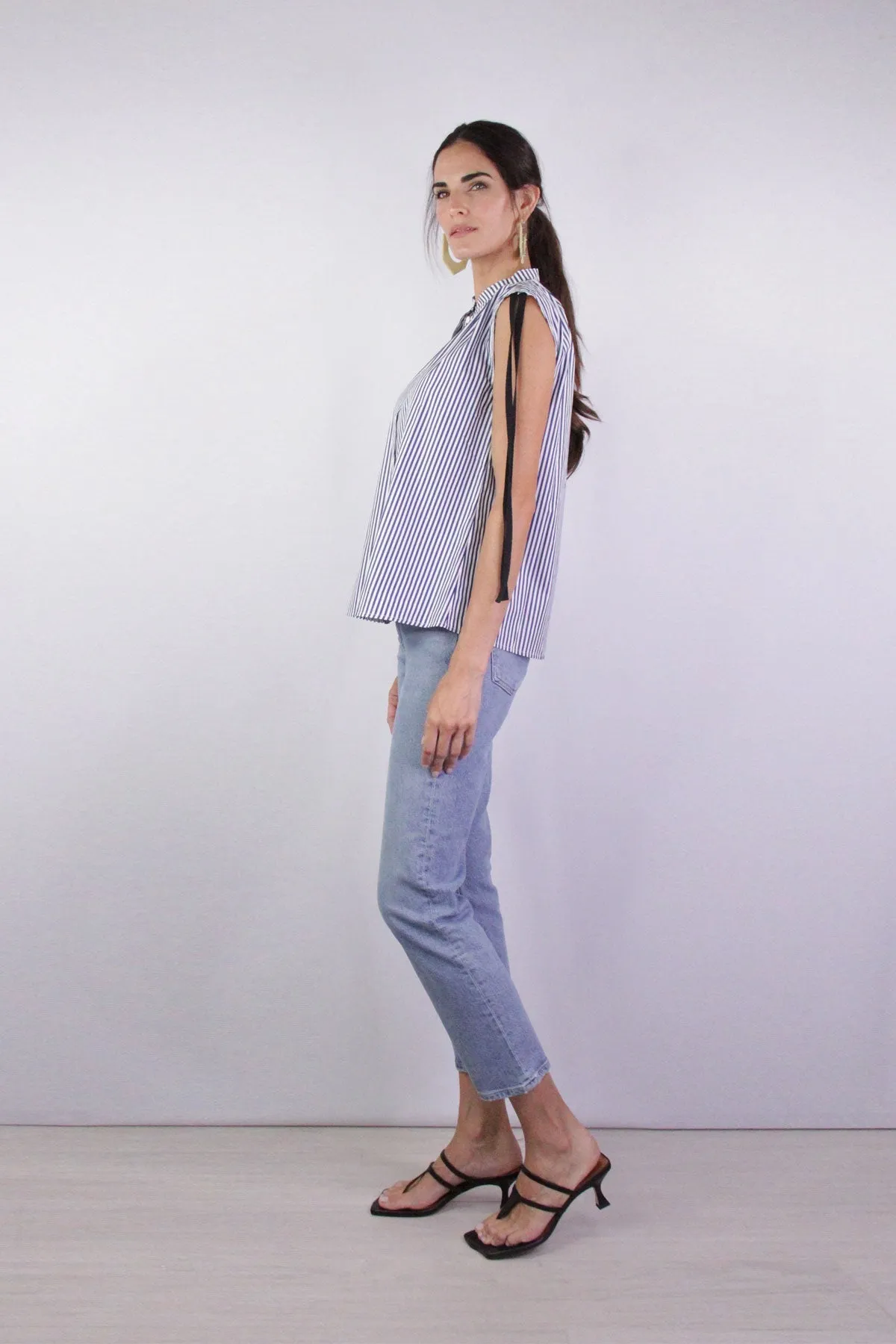 Milena Top in Navy Stripes
