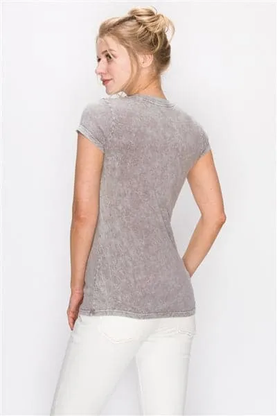 Mineral Washed Tee Light Gray - Pack of 6