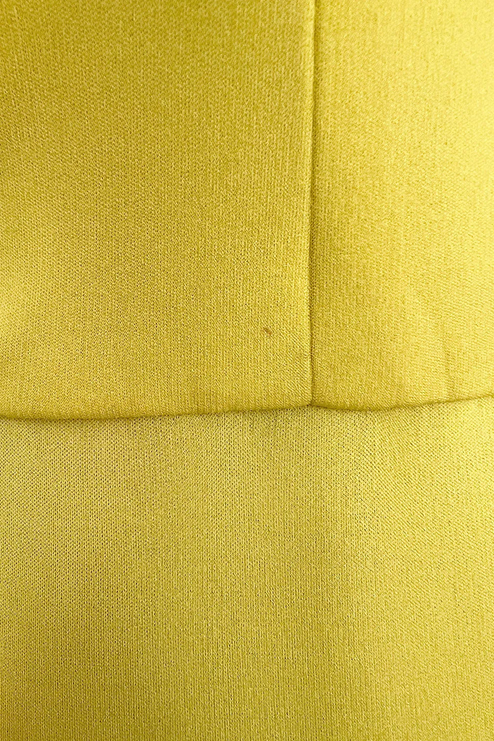 Minimalist 1970s Christian Dior by Marc Bohan Yellow Jersey Tank Dress w Three Tier Skirt