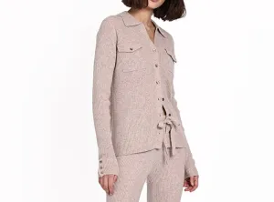 Minnie Rose Cashmere Ribbed Top with Pockets