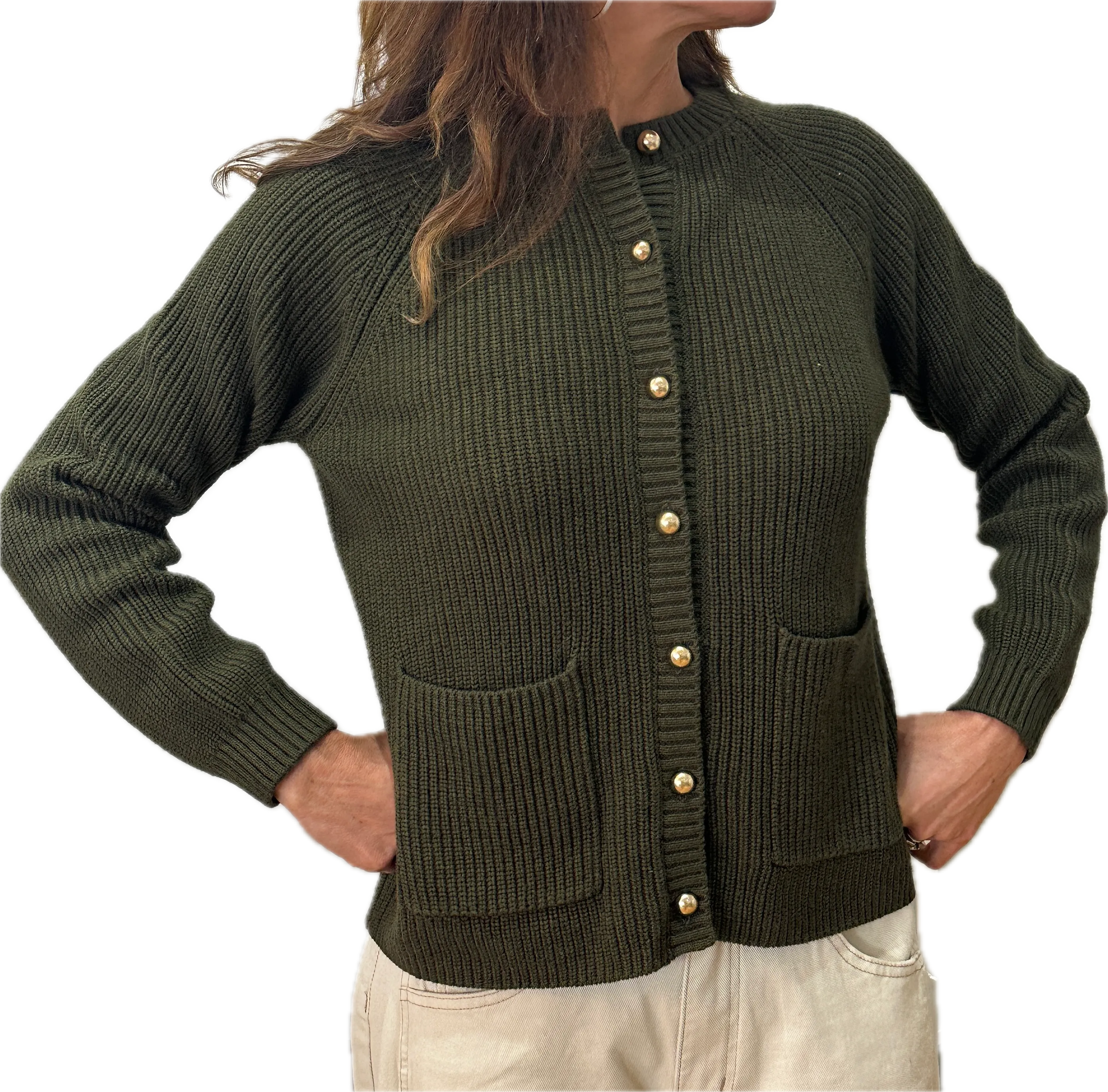 Minnie Rose Shaker Crew Cardigan