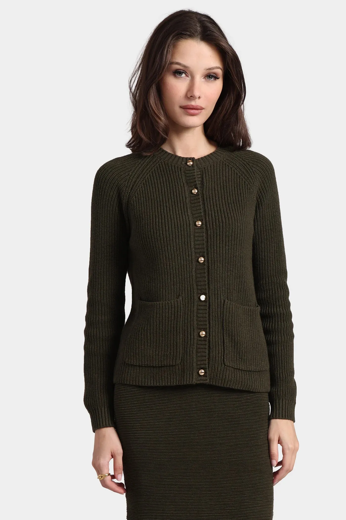 Minnie Rose Shaker Crew Cardigan