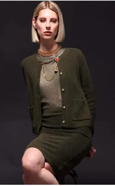 Minnie Rose Shaker Crew Cardigan