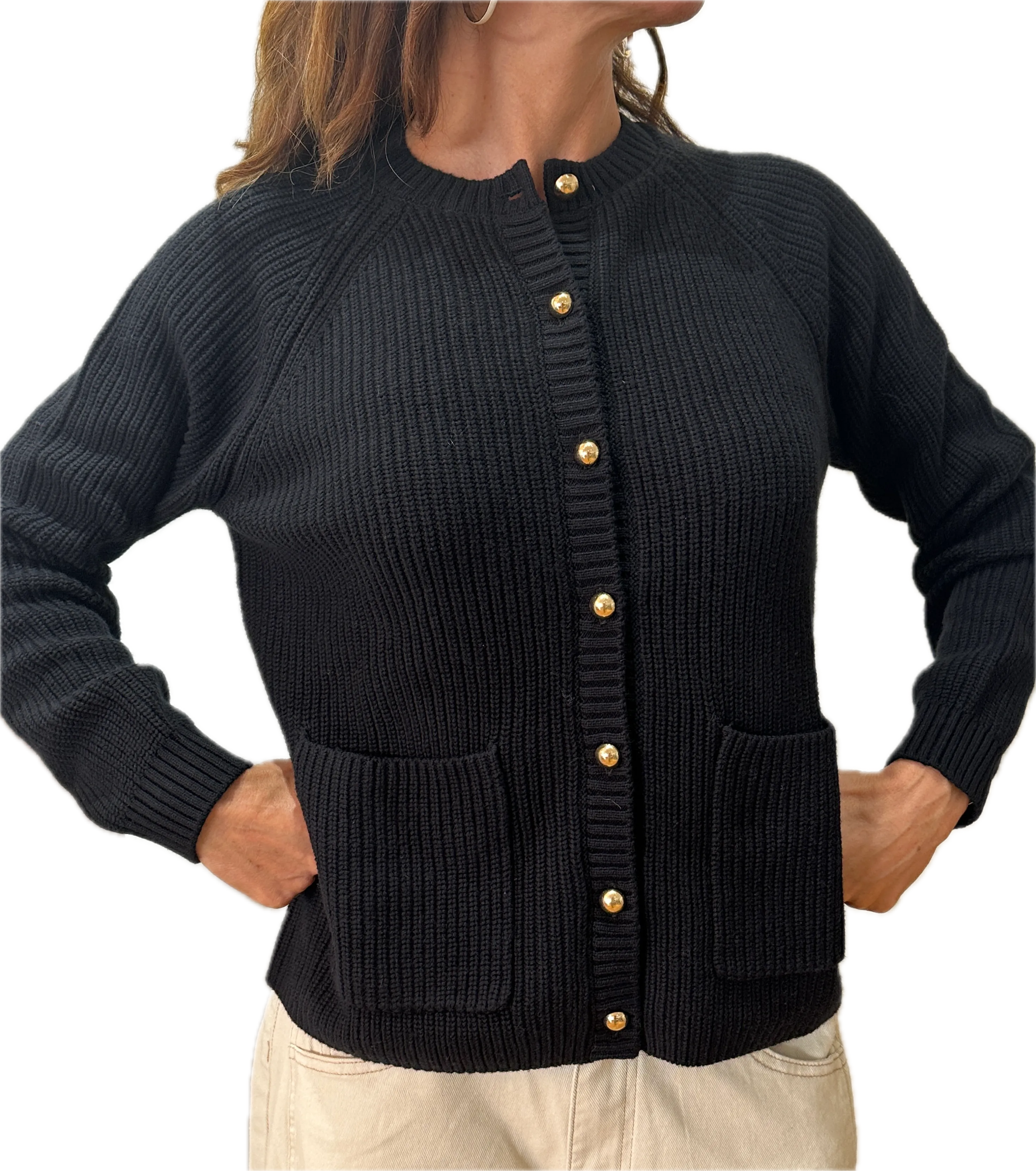 Minnie Rose Shaker Crew Cardigan