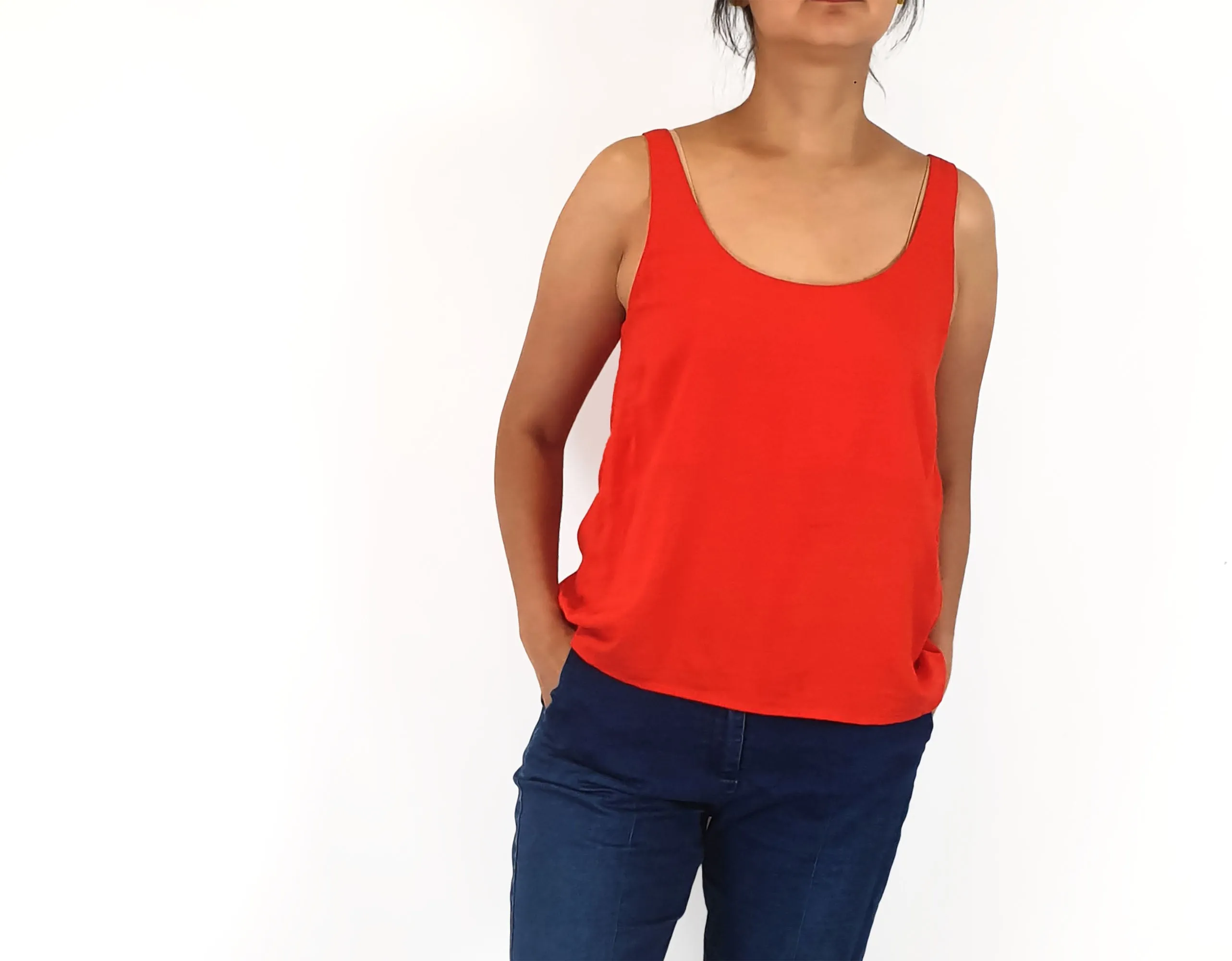 Mister Zimi red sleeveless top size 10