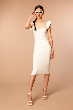 Morgan Pencil Skirt In Off White