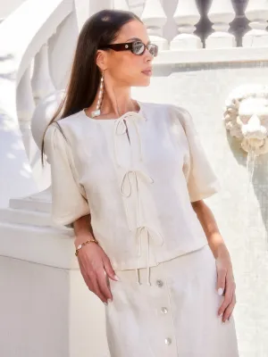 Nadine Bow Detail Top