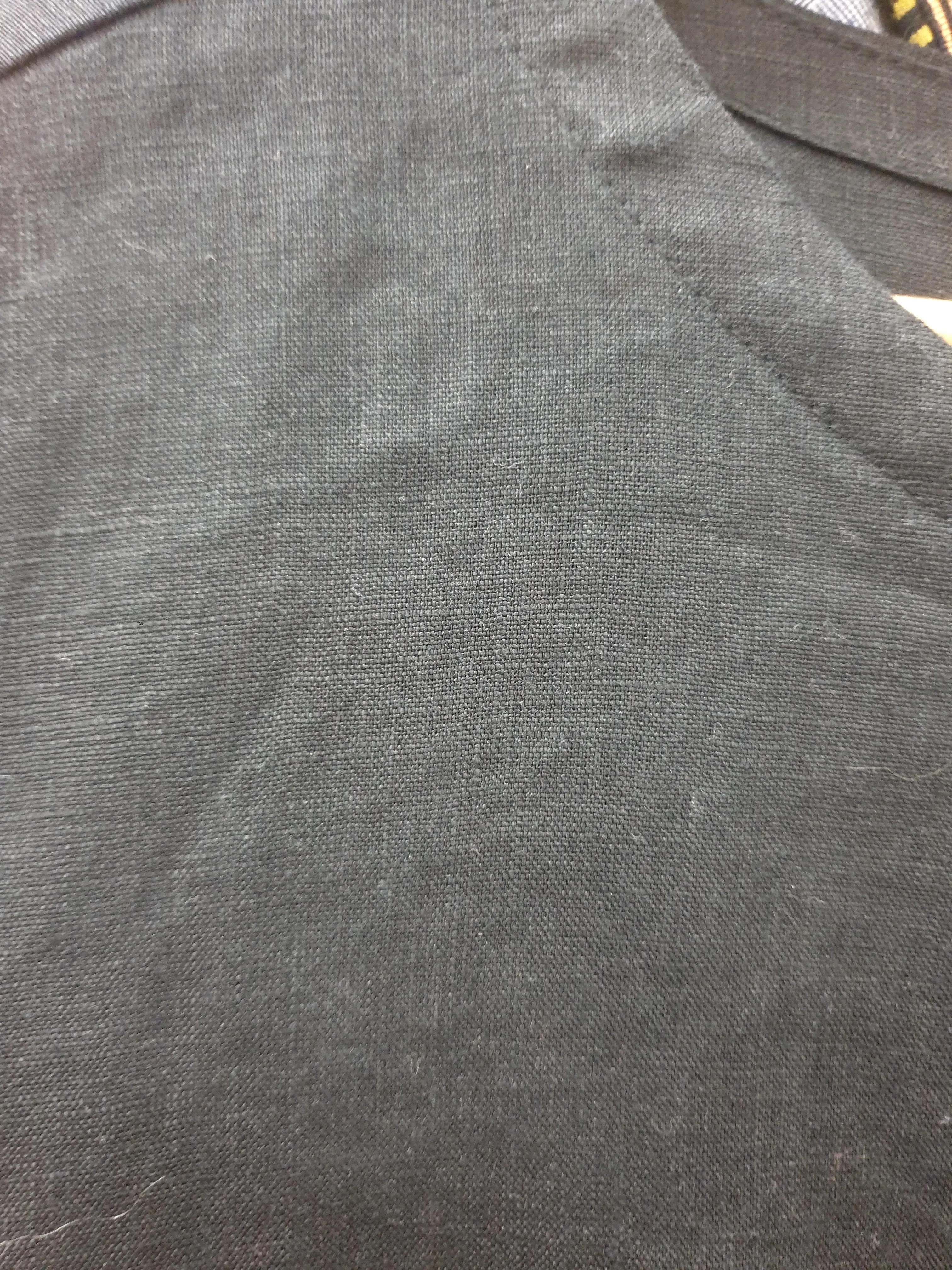 Naturals by O & J black 100% linen long sleeve top size 2