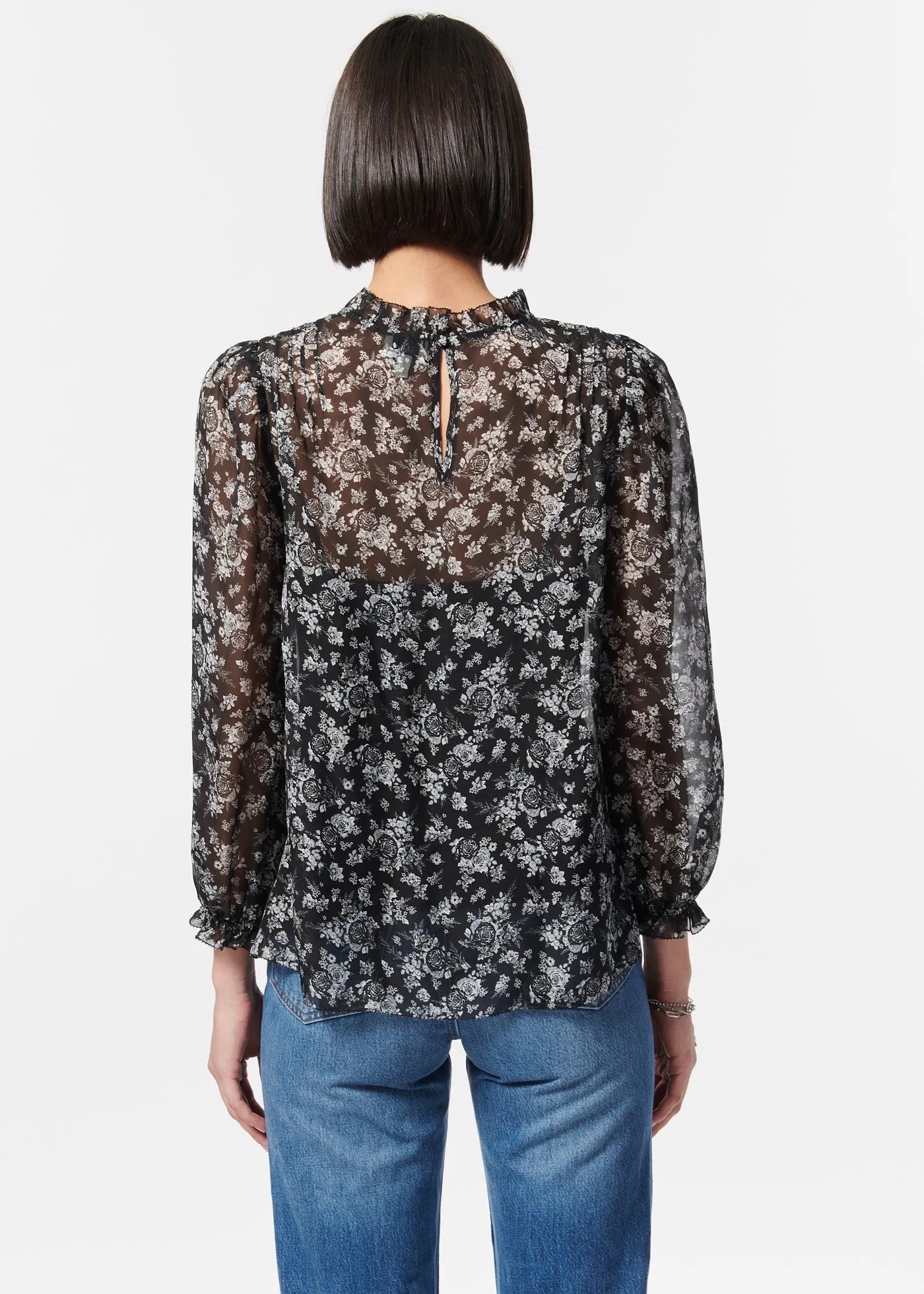 Nelly Top (Black/White Toile)