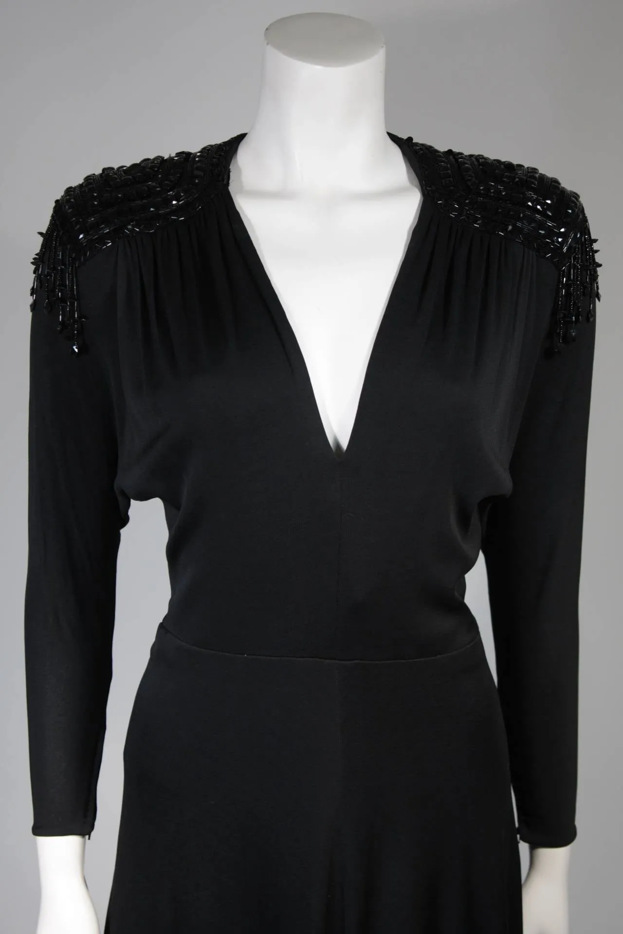 NOLAN MILLER Black Jersey Cocktail Dress Size Small