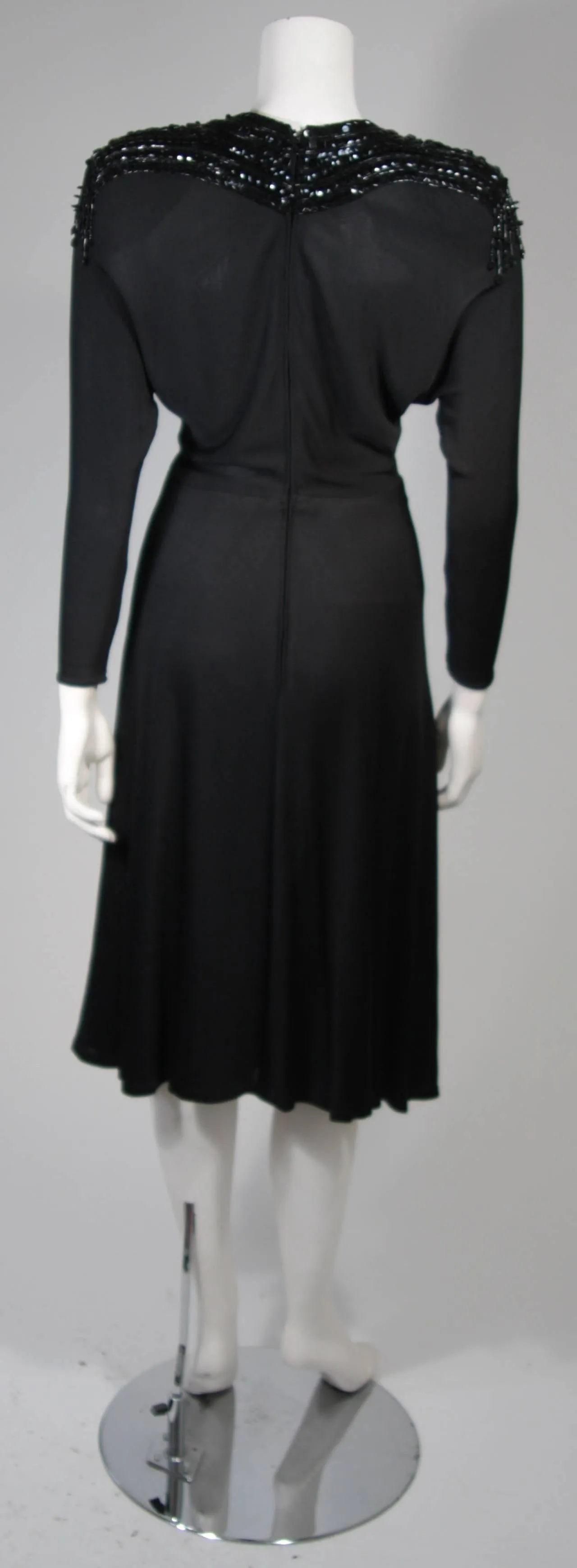 NOLAN MILLER Black Jersey Cocktail Dress Size Small