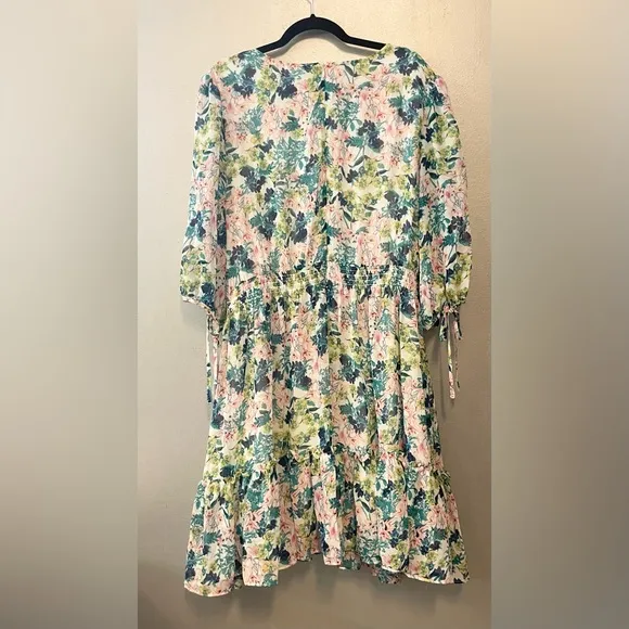 NWT Taylor Floral Boho Dress Plus Size 16 16W 1X Spring Summer Peasant A-Line