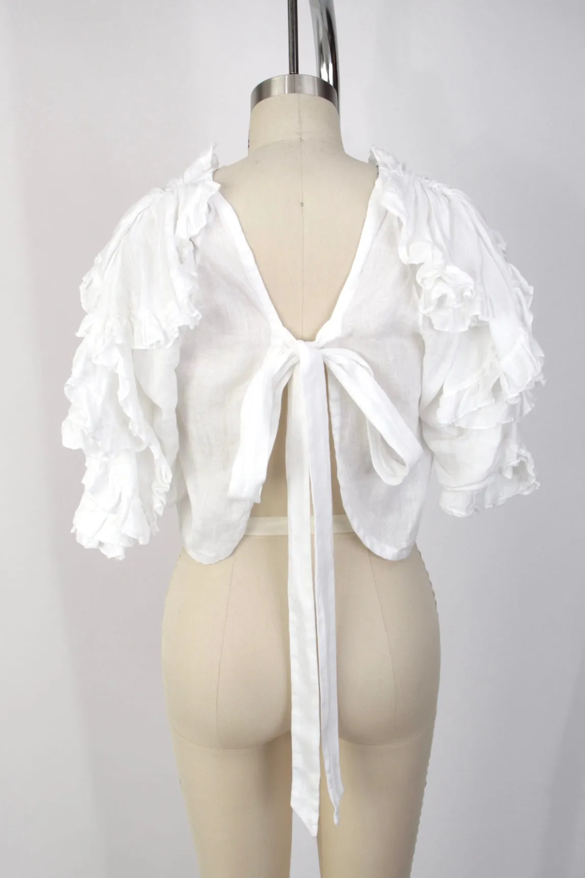 Paula Martini 'Blusa Medusa' Linen Top