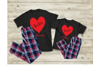 Personalised Besties Tartan Pyjamas