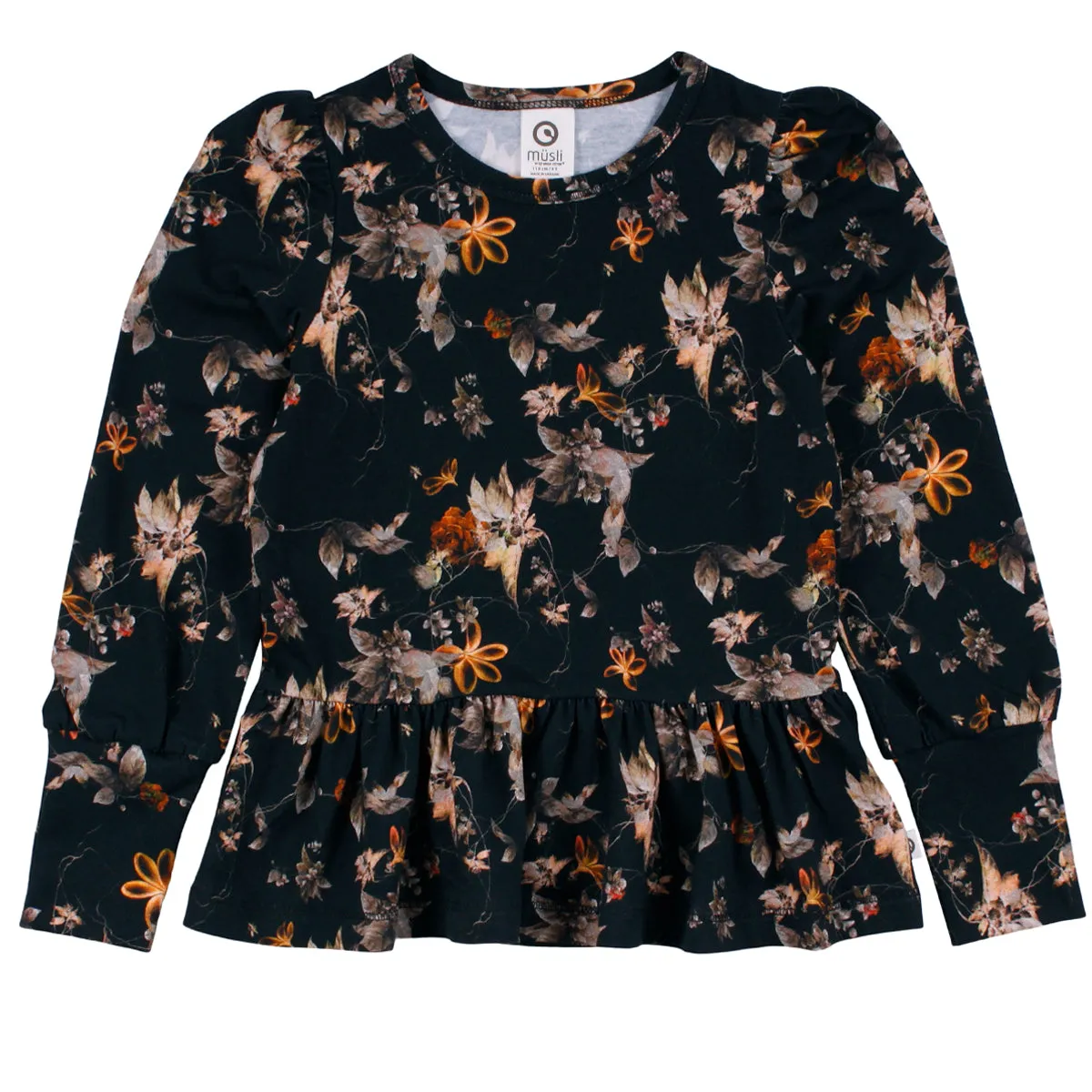 Poetry Print Top With Frill