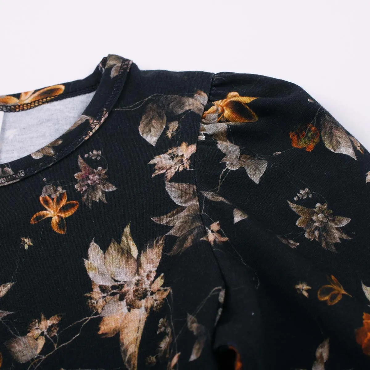 Poetry Print Top With Frill