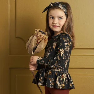 Poetry Print Top With Frill