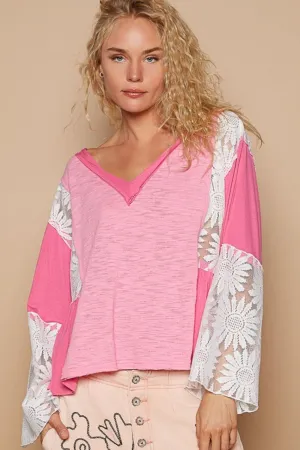 POL Anything But Basic Top- Pink